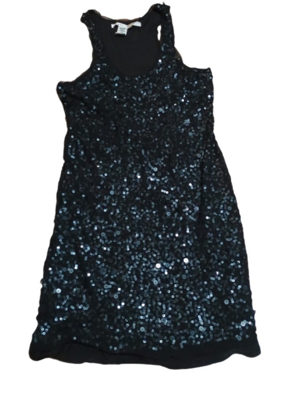 Max Studio Black Sequin Racerback Midi Dress